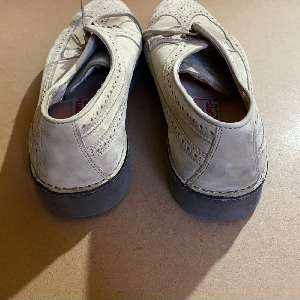 Rockport Cream Leather Brogue Shoes